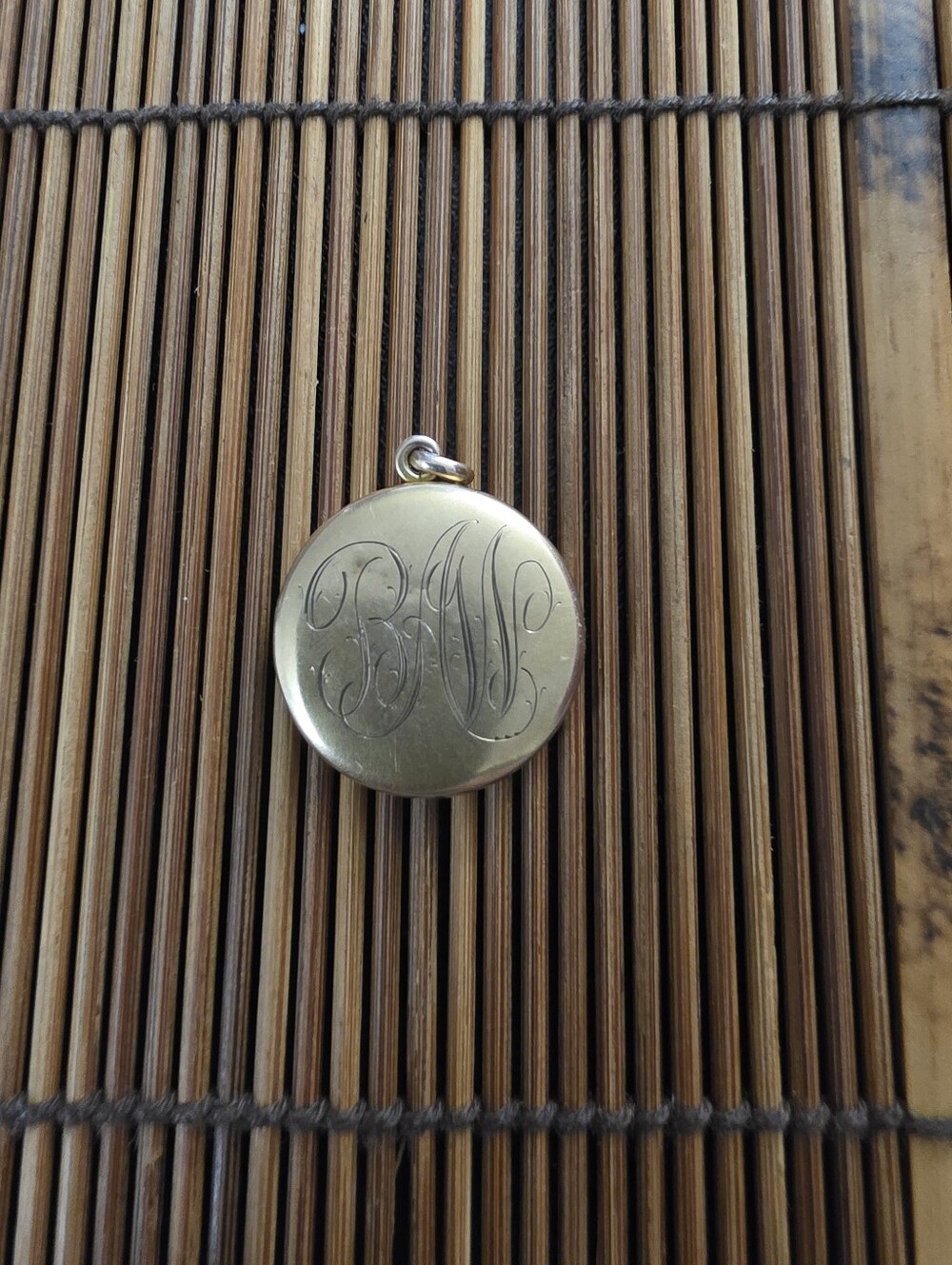 10k Monogram Yellow Gold Locket Pendant (Vintage)